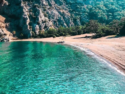 Kemer Porto Genoese boat tour with mud baths