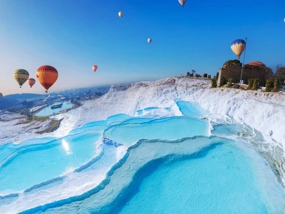 Lot balonem nad Pamukkale z Beldibi